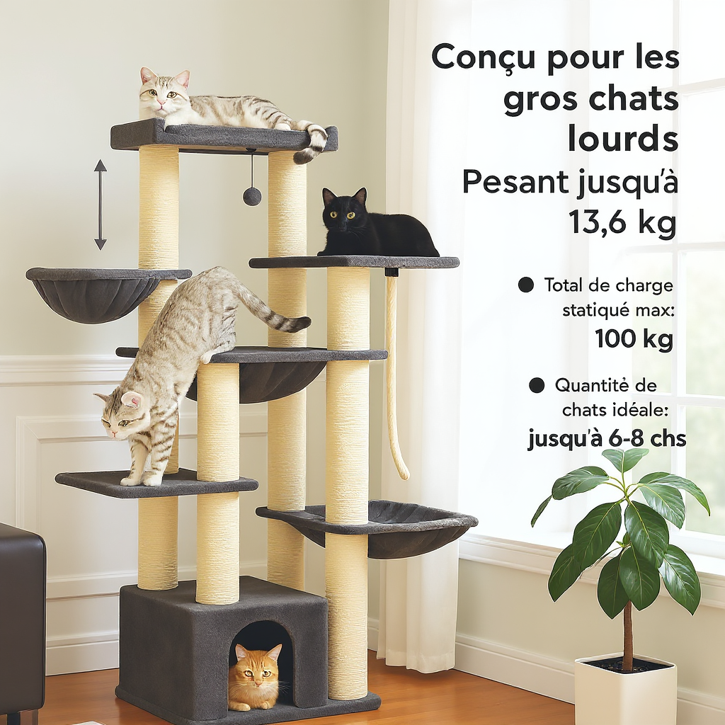 Grand Arbre à Chat – Griffes d'or