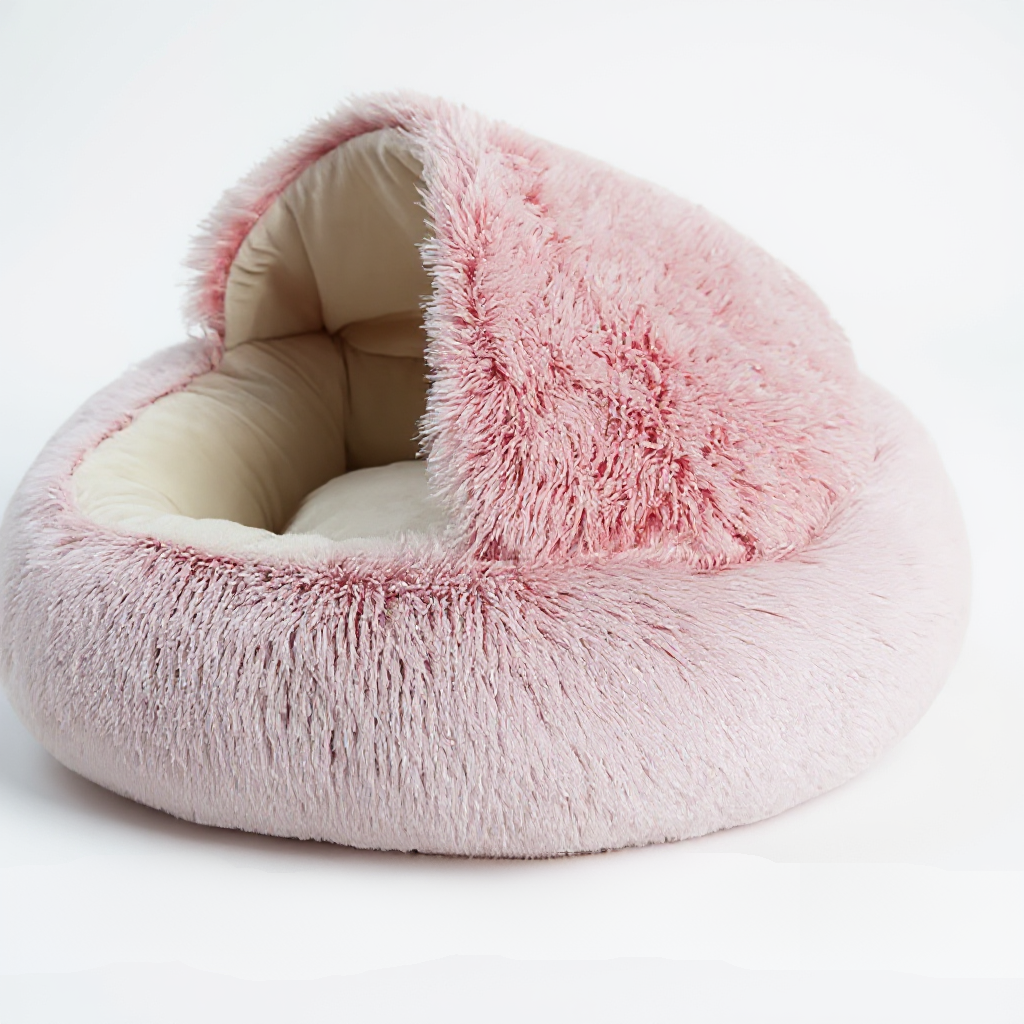 Lit Rond en Peluche RoundPurr – Griffes d'or