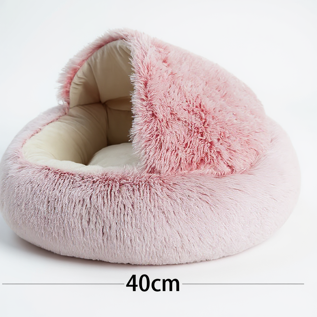 Lit Rond en Peluche pour Chat – Griffes d'or