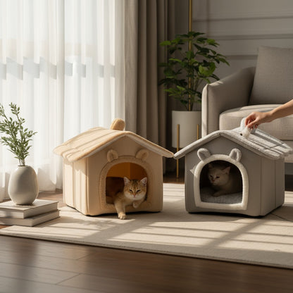 Maison Pliable en Coton HomePurr - Griffes d’Or