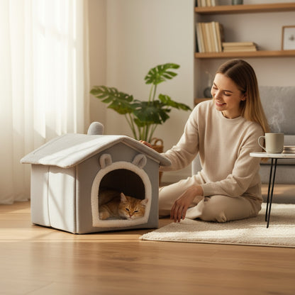 Maison Pliable en Coton HomePurr - Griffes d’Or