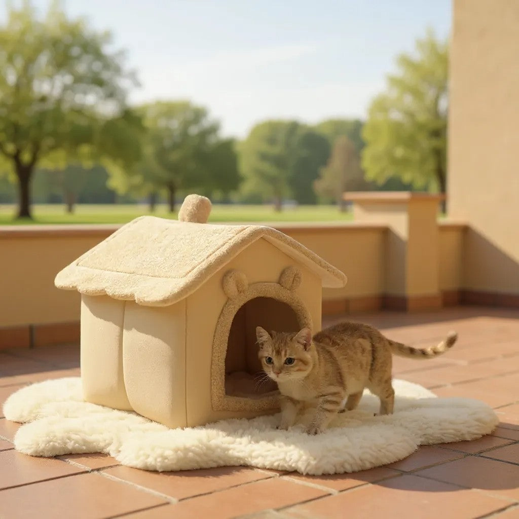 Maison Pliable en Coton - Griffes d’Or